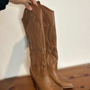 Brown Western-Style Women's Boots